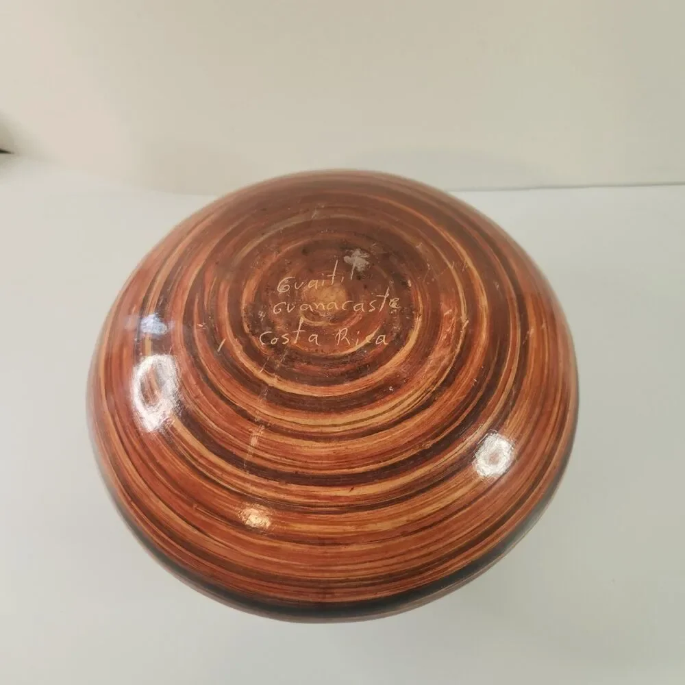 Guaitil Costa Rican Handcrafted & Painted Red Clay Chorotega Vase
